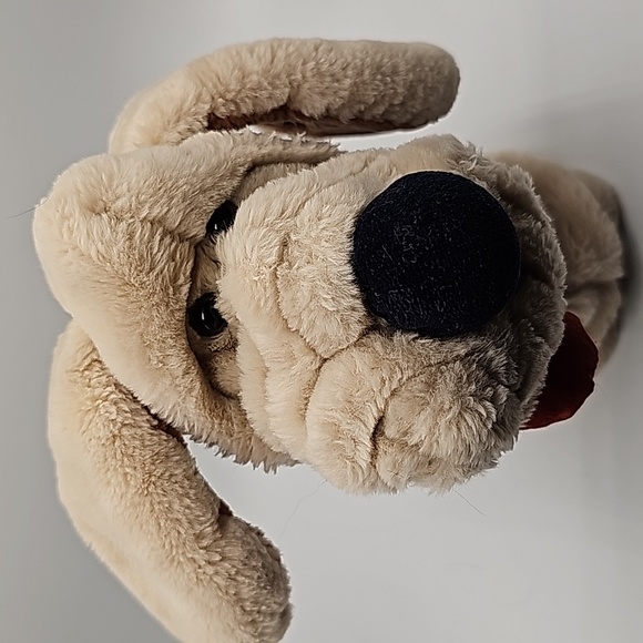 Vintage Ganz Bros Wrinkles Dog Hand Puppet 10 inches Cream - Picture 2 of 9